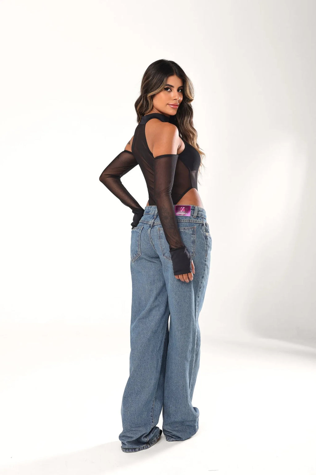 Body Patrícia Tule Premium Preto