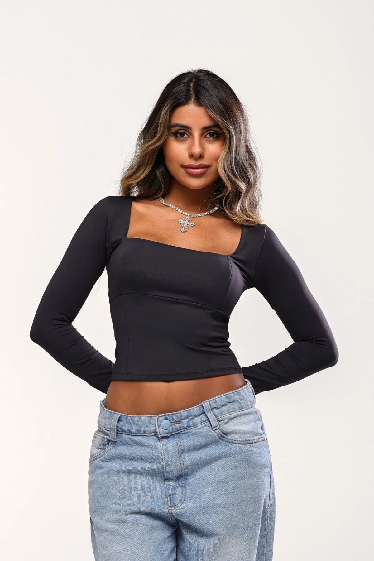 Blusa Kya Poliamida Preto